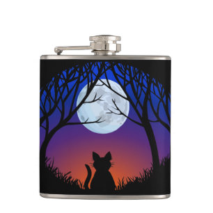 Cat Lover Flask Custom Fat Cat Drink Flasks & Gift