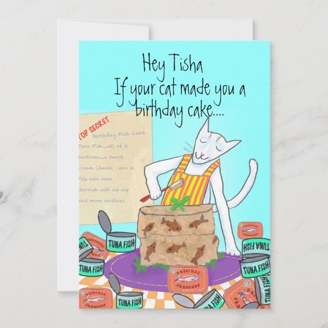 Cat Lover Funny Birthday From Coworkers greeting Card (Front)