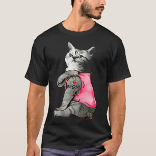 Cat Lover Funny Cat I Love Mum Tattoo Gifts T-Shirt