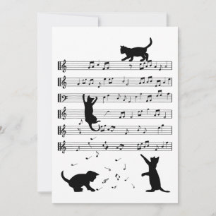 Cat Lover Funny Pianist Piano Lover  Holiday Card
