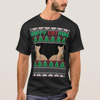 Cat lover gifts for Christmas Ugly Christmas Cat T-Shirt