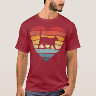 Cat Lover Gifts Vintage Pet Owner Kitty Heart T-Shirt