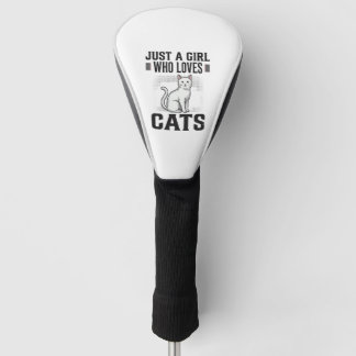 Cat Lover Girl Vintage Engraving Shirt Design_1 Golf Head Cover