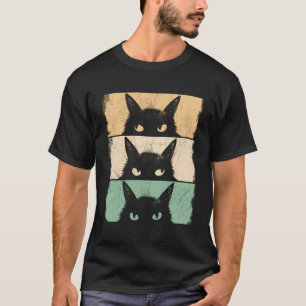 Cat Lover Grumpy Black Kitten Cat Mum Cat Dad T-Shirt