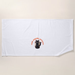 Cat Lover Halloween Purr-anormal Activity Spooky C Beach Towel