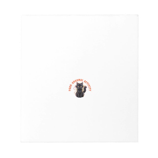 Cat Lover Halloween Purr-anormal Activity Spooky C Notepad (Front)
