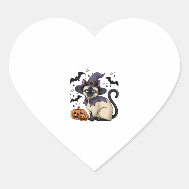 Cat Lover  Heart Sticker (Front)