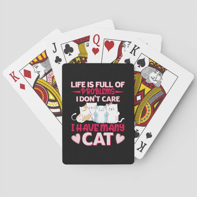 Cat Lover | I Have Many Cats Playing Cards (Back)