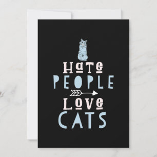 Cat Lover I Love Cats And People Invitation