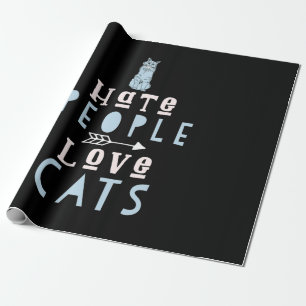 Cat Lover I Love Cats And People Wrapping Paper