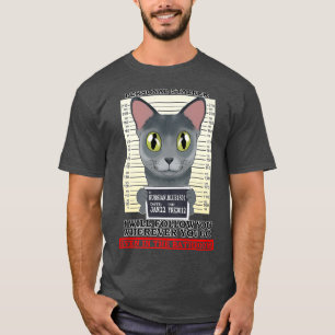 Cat Lover I Personal Stalker I Russian Blue Cat T-Shirt