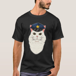 Cat Lover I Police Officer I Police Turkish Angora T-Shirt