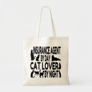 Cat Lover Insurance Agent Tote Bag