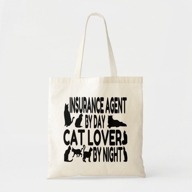Cat Lover Insurance Agent Tote Bag (Front)