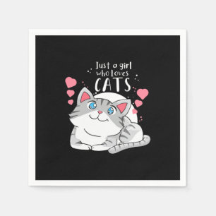 Cat Lover Just A Girl Who Loves Cat Napkin