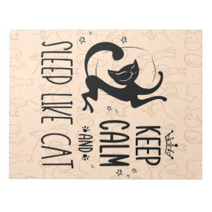 Cat Lover Keep Calm And Sleep Like Cat Notepad