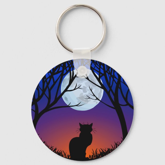 Cat Lover Keychain Cat Key Chains Customisable (Front)