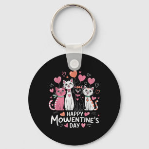 Cat Lover Kitten Happy Valentine Day Men Women Kid Key Ring