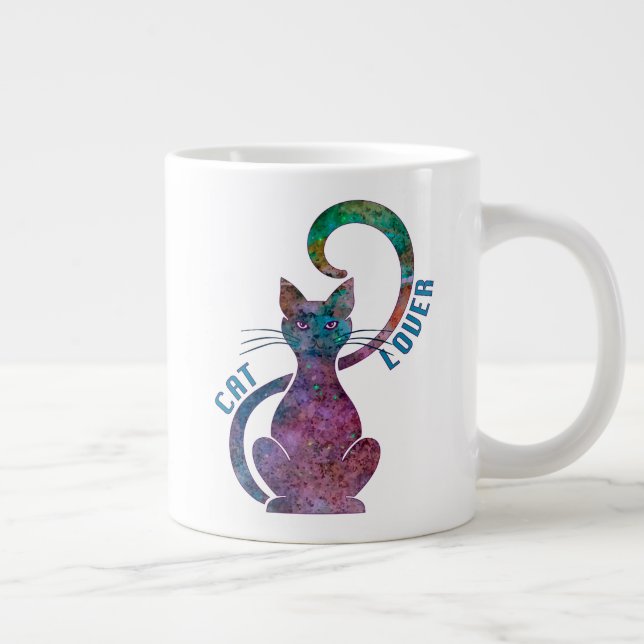 Cat Lover Large Coffee Mug (Right)