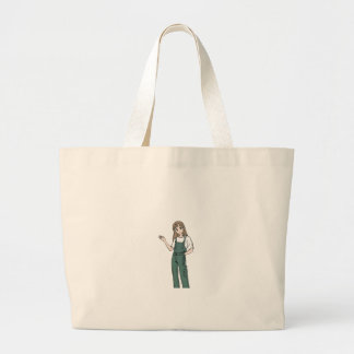 Cat lover large tote bag