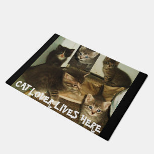 CAT LOVER LIVES HERE DOORMAT
