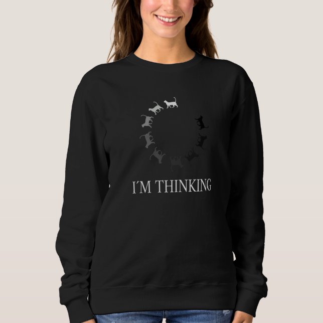 Cat Lover Loading Bar Cats Concentration Think Abo Sweatshirt (Front)