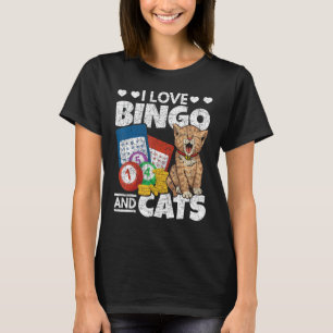 Cat Lover Lotto Bingo Player Animal Pet Gambling H T-Shirt