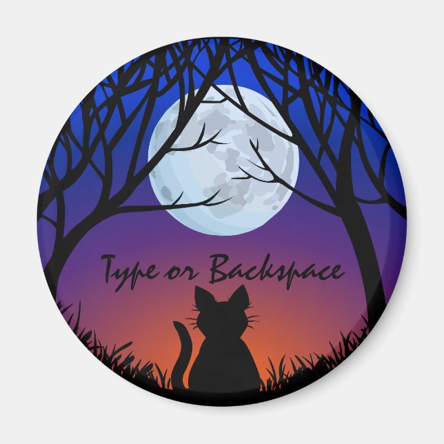 Cat Lover Magnet Fat Cat Fridge Magnet Customise (Front)