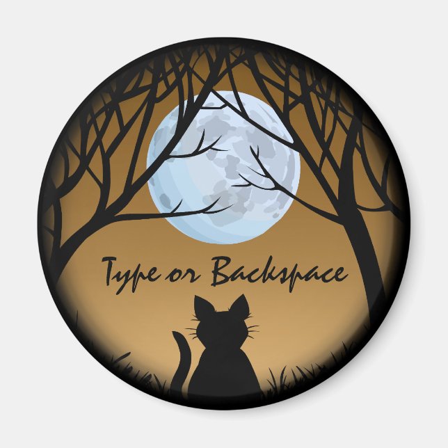 Cat Lover Magnet Fat Cat Fridge Magnet Customise (Front)