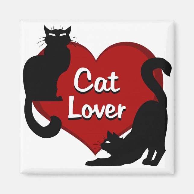 Cat Lover Magnet Kitty Cat Fridge Magnet Customise (Front)