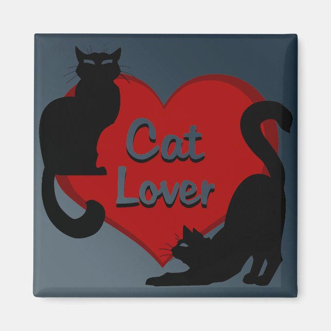 Cat Lover Magnet Kitty Cat Fridge Magnet Customise (Front)