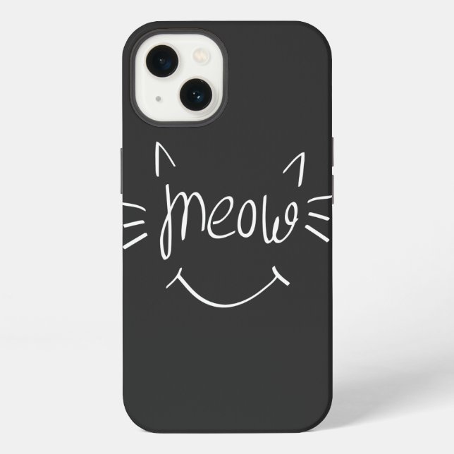 Cat Lover Meow  iPhone Case (Back)