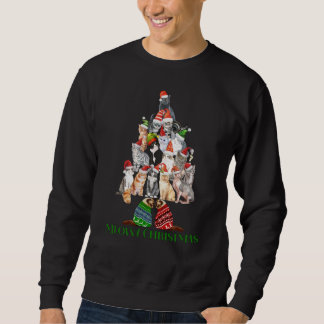 Cat Lover Meowy Christmas Tree Sweatshirt