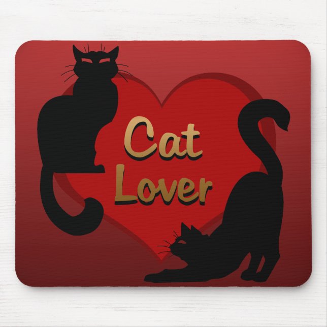 Cat Lover Mousepads Customisable Fat Cat Mouse Pad (Front)