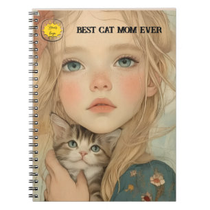 Cat lover Mum Photo  orange Notebook