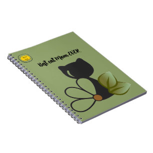 Cat lover Mum Photo  orange Notebook