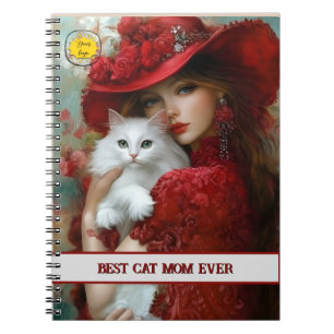 Cat lover Mum Photo  orange Notebook