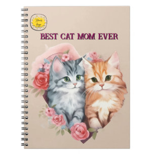 Cat lover Mum Photo  orange Notebook