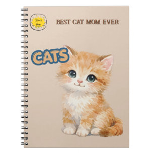 Cat lover Mum Photo  orange Notebook