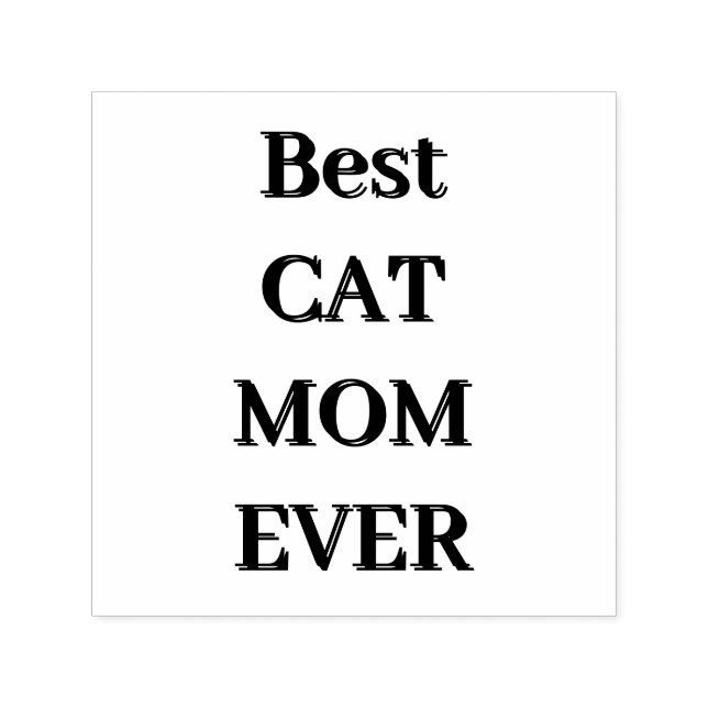 Cat lover Mum Photo  orange Self-inking Stamp (Design)