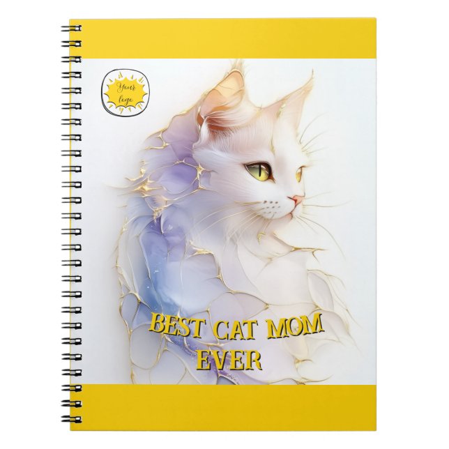 Cat lover Mum Photo yellow Notebook (Front)