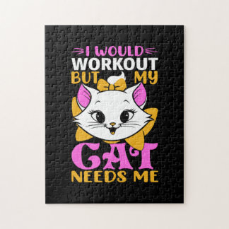 Cat Lover | My Cat Needs Me Jigsaw Puzzle