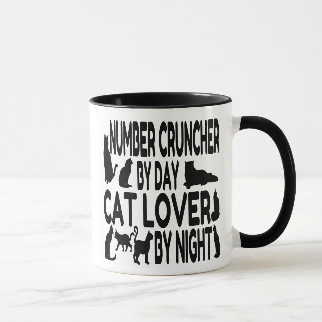 Cat Lover Number Cruncher Mug (Right)