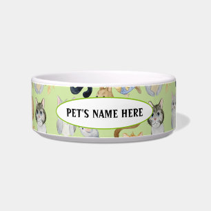 Cat lover personalised feeding bowl