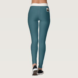 Cat Lover Pet Mum Dark Teal Neutral Personalised Leggings