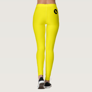 Cat Lover Pet Mum Personalised Black Bright Yellow Leggings