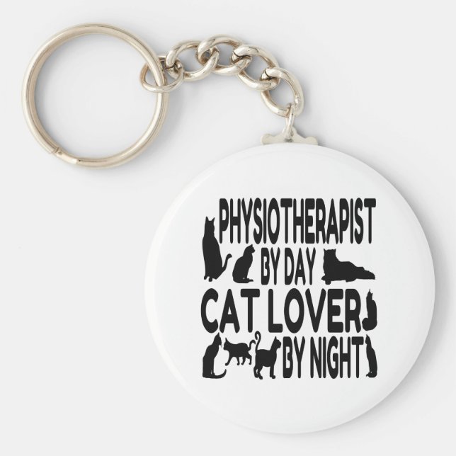 Cat Lover Physiotherapist Key Ring (Front)