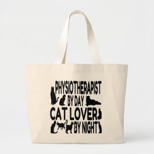 Cat Lover Physiotherapist Large Tote Bag
