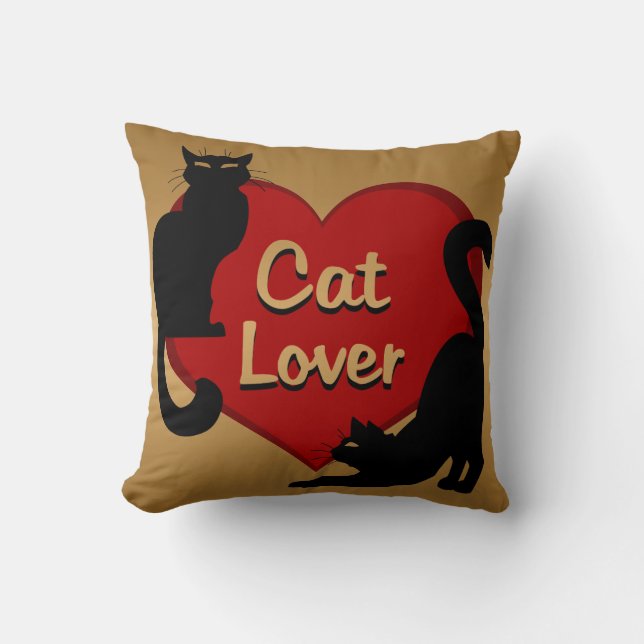 Cat Lover Pillow Cat Lover Gifts Cat Decor (Front)
