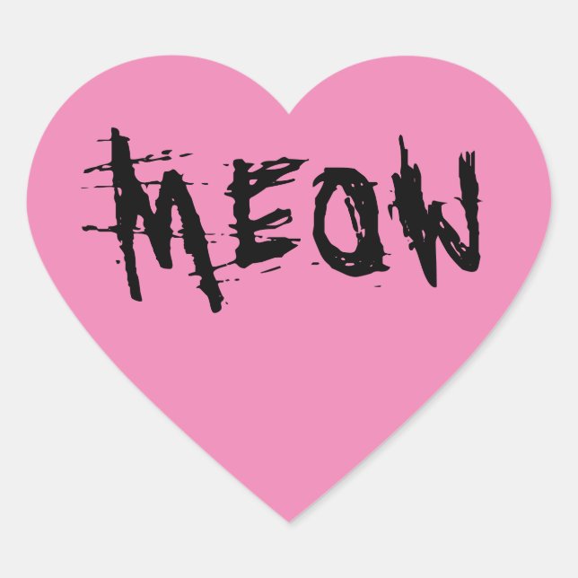 Cat Lover, PINK MEOW stickers (Front)